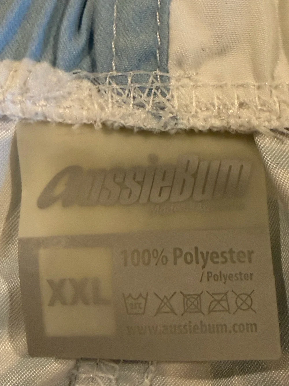 Men's Light Blue Floral Swim Bermudas with Drawstring